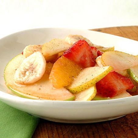 Fresh Fruit Salad with Nutmeg-Cinnamon Syrup