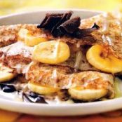 CREPAS DE PLATANOS A LOS DOS CHOCOLATES