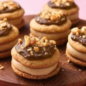 Fudgy Peanut Butter Sandwich Cookies