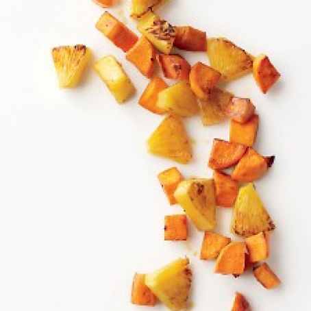 Roasted Sweet Potatoes and Pineapple