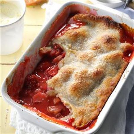 Rhubarb Strawberry Cobbler Recipe