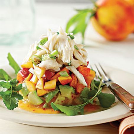 Crab Salad with Peaches and Avocado (Southern Living- June 2012)