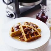 Banana Waffles with Pecans