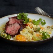 Hanger Steak with Spicy Lemon Couscous