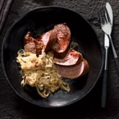 Smoked Pork Tenderloin with Bourbon-Rosemary Sauce