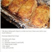 Pork chops, parmesan oven baked