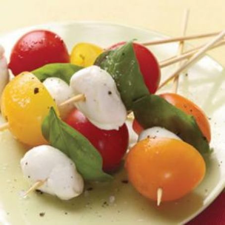Tomato-Basil Skewers