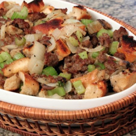 Sourdough and sausage dressing