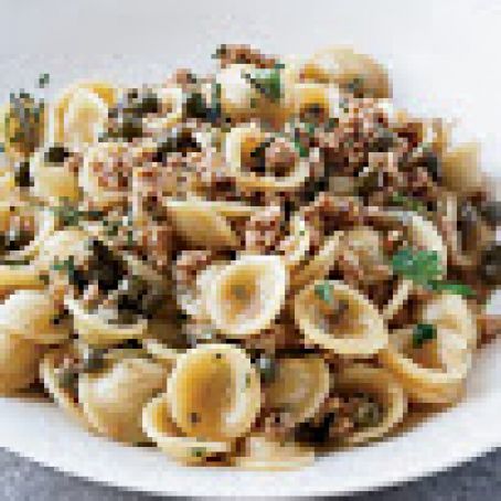 Orecchiette with Veal, Capers and White Wine