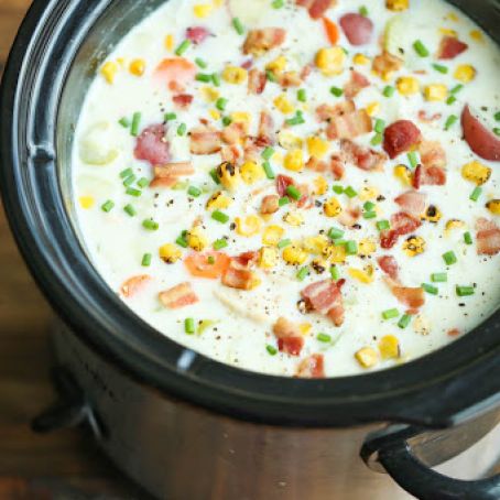 Slow Cooker Chicken & Corn Chowder