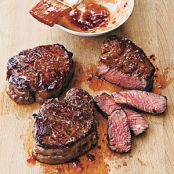 Broiled Tenderloin Steaks with Ginger-Hoisin Glaze