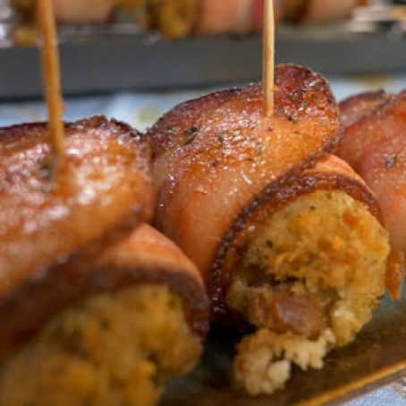 Bacon-Wrapped Stuffing Bites