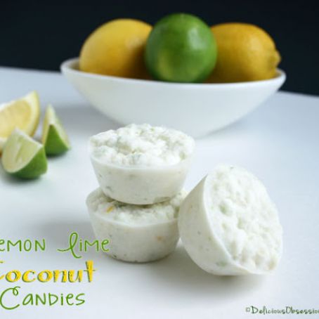 Lemon Lime Coconut Candy Recipe (gluten, grain, dairy, and sugar free)