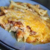 Enchilada Pork Pasta Casserole