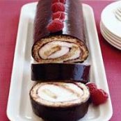 Chocolate-Raspberry Swiss Roll