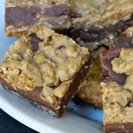 Amaze-bars {aka Oatmeal Cookie Fudge Bars}