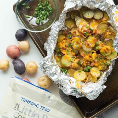 Cheesy Foil Packet Potatoes