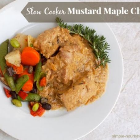 Slow Cooker Mustard Maple Chicken
