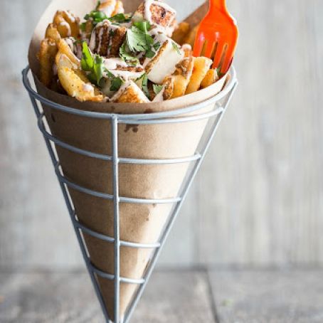 Panela Cheese Fries with Chipotle Crema