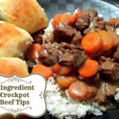 Three Ingredient Crockpot Beef Tips
