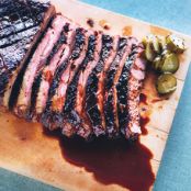 Braised Brisket with Bourbon-Peach Glaze