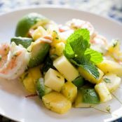 Asian Shrimp, Pineapple and Peanut Salad