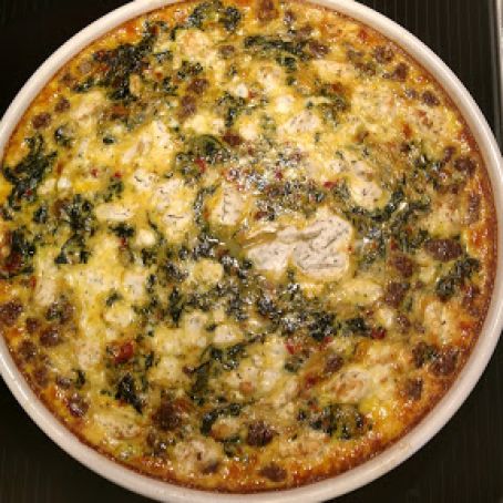 Sausage & Goat Cheese Egg Casserole