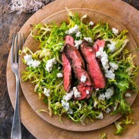 Flat-Iron Steak Salad with Mustard-Anchovy Dressing