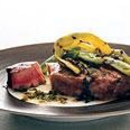 Grilled Tuna and Peppers with Caper Vinaigrette