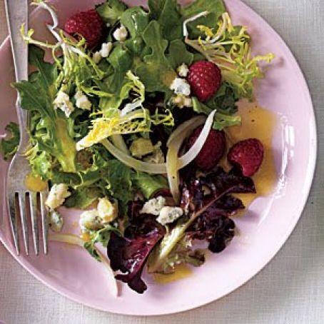 Roasted Chicken, Blue Cheese and Raspberry Salad