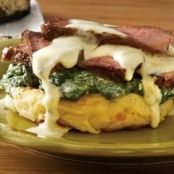 Steaks Bearnaise Over Potato Cakes