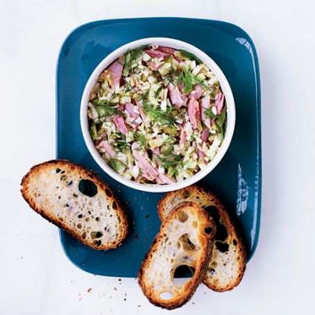 Potted Ham with Cabbage and Pickles