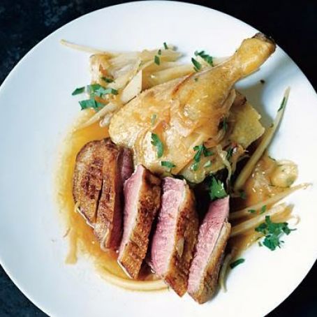Braised Duck Legs and Sautéed Duck Breast
