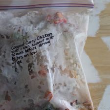 Coconut Curry Chicken Slow Cooker Freezer Meal