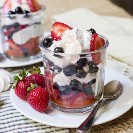 Macerated Berries with Whipped Cream