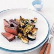 Steak with Golden Zucchini