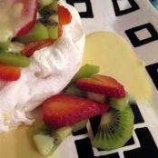 Kiwifruit and Strawberry Pavlova