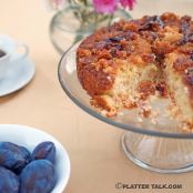 Upside-Down Plum Cake from PlatterTalk.Com