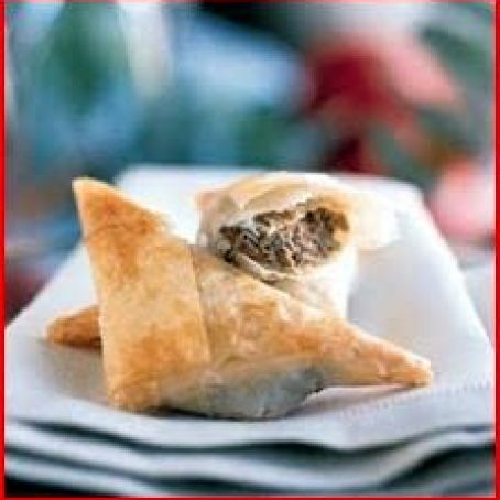 Wild Mushroom-Goat Cheese PhylloTriangles