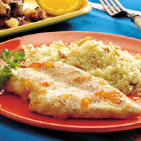 Apricot Glazed Chicken Breast with Almond Couscous