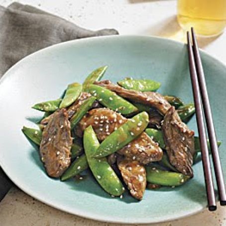 Sesame Beef and Snap Peas