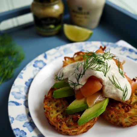Oven Baked Brunch Rosti with Smoked Salmon