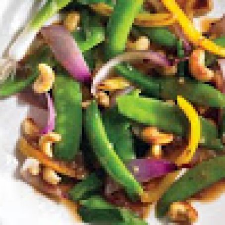 Sugar snap & snow pea stir fry