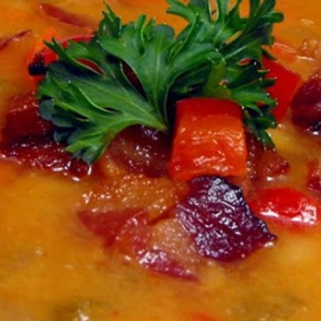 Bean, Bacon and Pepper Soup