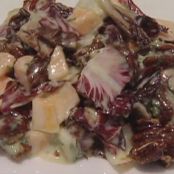 Grilled Treviso radicchio salad with candied pecans and creamy white balsamic dressing
