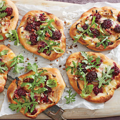 Blackberry-Brie Pizzettas