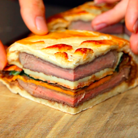 7 Layer Steak Sandwich
