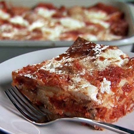 Three-Cheese Lasagna with Italian Sausage