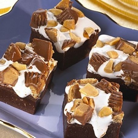 PEANUT BUTTER CUP ROCKY ROAD SQUARES