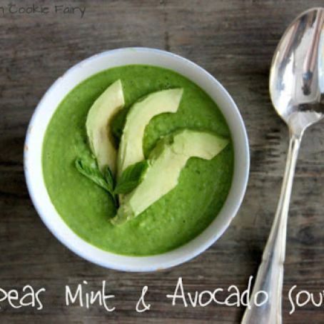 Raw Peas, Mint, and Avocado Soup
